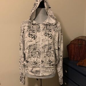 Athleta Balance Hoodie, Full Zip Floral Print